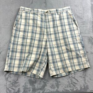 Columbia Mens Shorts Size 34 Plaid Chino 9" Performance Utility Outdoor Gorpcore